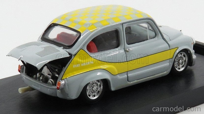 Fiat 600 Abarth 1000 Corsa Ufficiale Gr.5 Livrea Gialla 1958 1:43 Brumm sivá žltá
