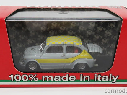 Fiat 600 Abarth 1000 Corsa Ufficiale Gr.5 Livrea Gialla 1958 1:43 Brumm sivá žltá