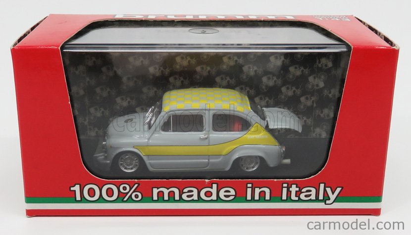Fiat 600 Abarth 1000 Corsa Ufficiale Gr.5 Livrea Gialla 1958 1:43 Brumm sivá žltá