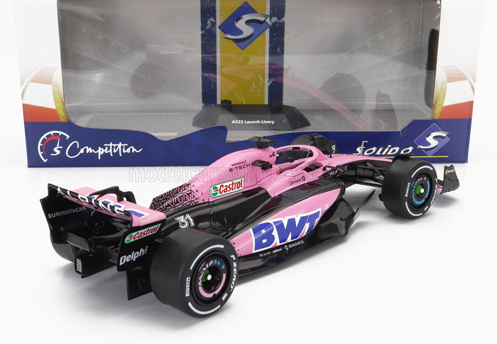 ALPINE | F1  A523 TEAM BWT ALPINE PRESS LAUNCH LIVERY N 10 PIERRE GASLY - N 31 ESTEBAN OCON 2023 | PINK BLACK BLUE