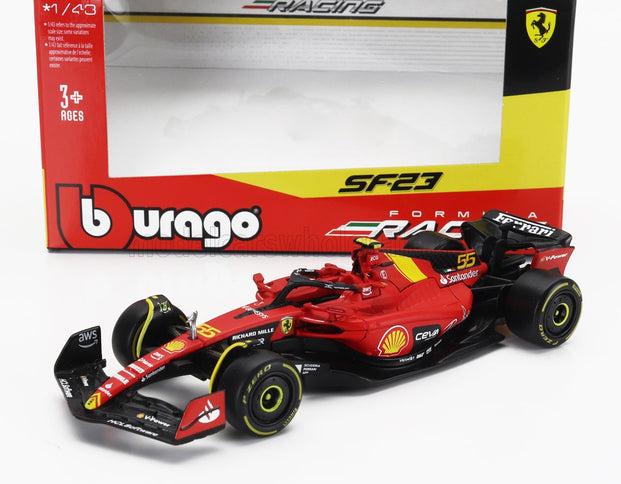 FERRARI | F1  SF-23 TEAM SCUDERIA FERRARI N 55 POLE POSITION 3rd MONZA ITALY GP 2023 CARLOS SAINZ | RED BLACK YELLOW