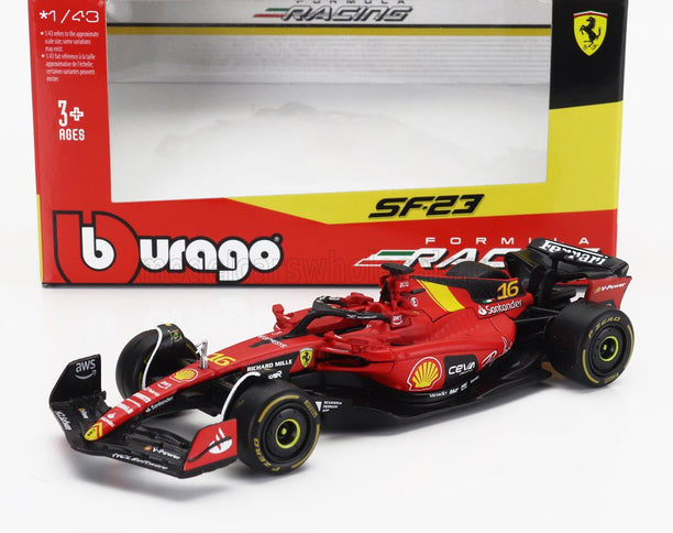 FERRARI | F1  SF-23 TEAM SCUDERIA FERRARI N 16 4th MONZA ITALY GP 2023 CHARLES LECLERC | RED BLACK YELLOW