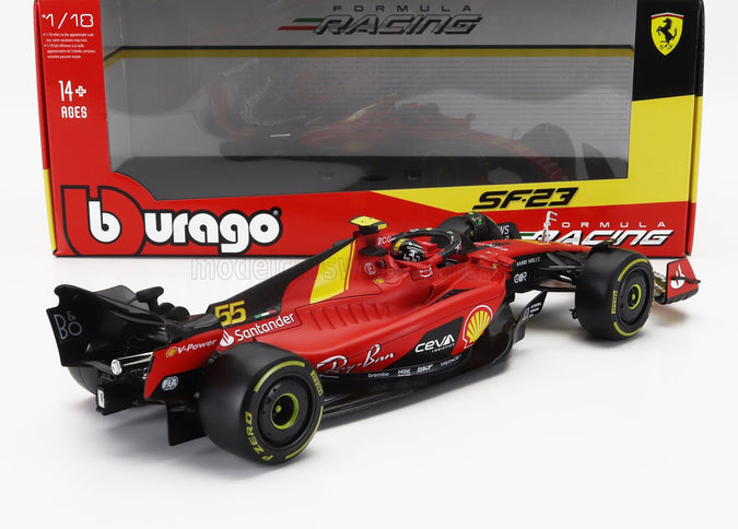 FERRARI | F1  SF-23 TEAM SCUDERIA FERRARI N 55 POLE POSITION 3rd MONZA ITALY GP 2023 CARLOS SAINZ | RED BLACK YELLOW