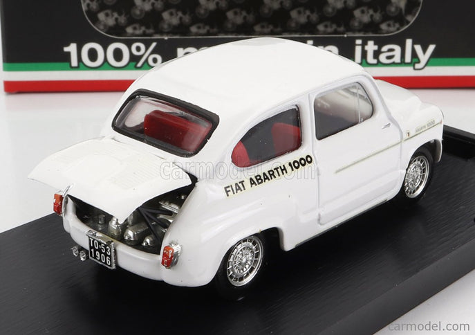Fiat 600 1000 Abarth Radiatore Montecarlo 1963 1:43 Brumm biela