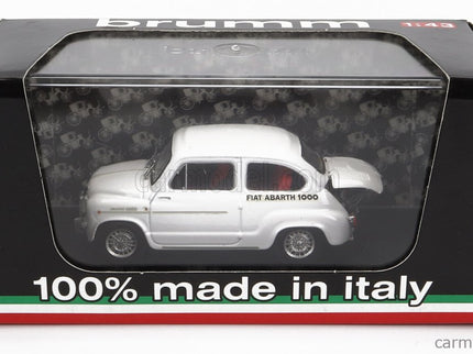 Fiat 600 1000 Abarth Radiatore Montecarlo 1963 1:43 Brumm biela
