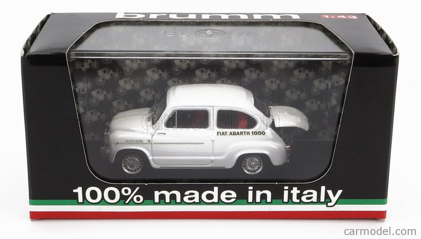 Fiat 600 1000 Abarth Radiatore Montecarlo 1963 1:43 Brumm biela