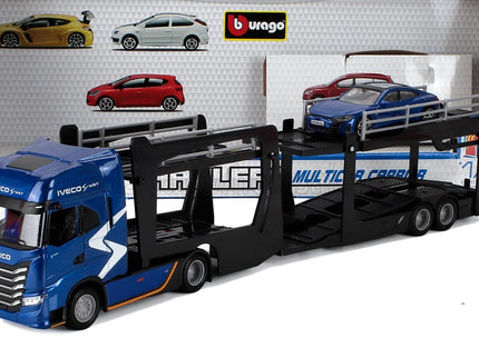 IVECO FIAT | S-WAY 570 TRUCK CAR TRANSPORTER WITH AUDI E-TRON GT 2021 | BLUE