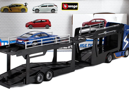 IVECO FIAT | S-WAY 570 TRUCK CAR TRANSPORTER WITH AUDI E-TRON GT 2021 | BLUE