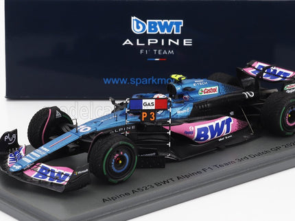 ALPINE | F1  A523 TEAM BWT ALPINE N 10 3rd DUTCH GP 2023 PIERRE GASLY | BLUE PINK