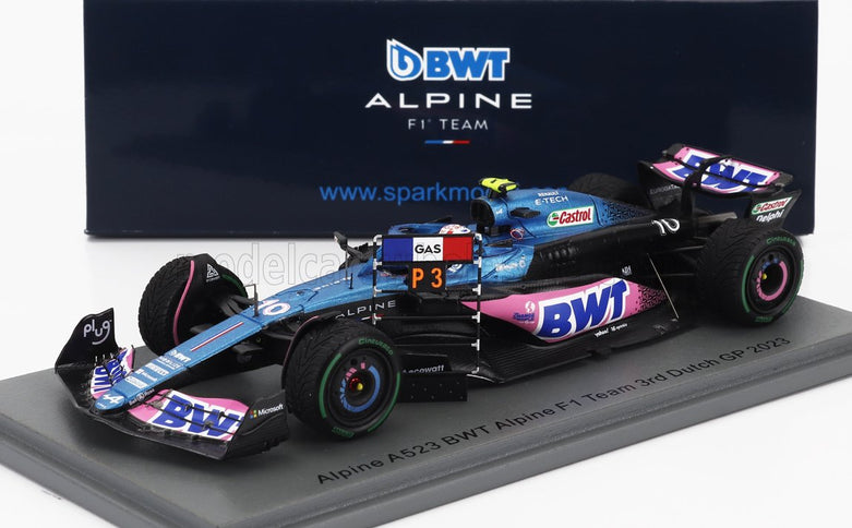 ALPINE | F1  A523 TEAM BWT ALPINE N 10 3rd DUTCH GP 2023 PIERRE GASLY | BLUE PINK