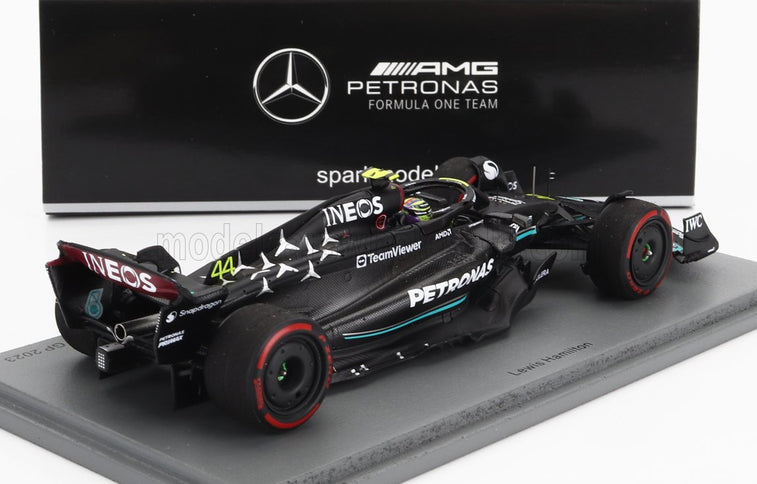 MERCEDES GP | F1 W14 TEAM MERCEDES-AMG PETRONAS FORMULA ONE N 44 2nd SPAIN GP 2023 LEWIS HAMILTON | MATT BLACK