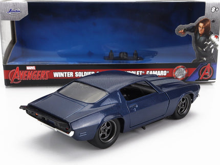 CHEVROLET | CAMARO COUPE 1973 WITH WINTER SOLDIER FIGURE | BLUE SILVER