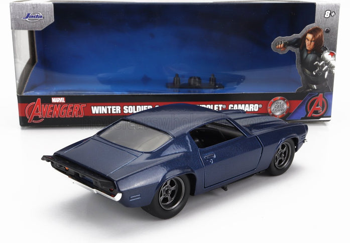 CHEVROLET | CAMARO COUPE 1973 WITH WINTER SOLDIER FIGURE | BLUE SILVER