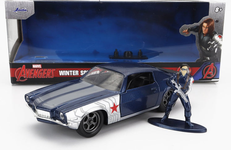 CHEVROLET | CAMARO COUPE 1973 WITH WINTER SOLDIER FIGURE | BLUE SILVER