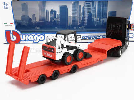 MERCEDES BENZ | ACTROS 2 GIGASPACE TRUCK PIANALE TRASPORTO BOBCAT RUSPA GOMMATA FRONT LOADER SCRAPER 2016 | BLACK ORANGE