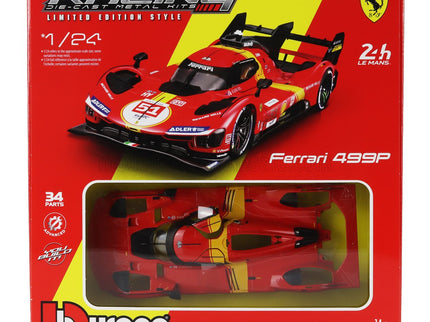 FERRARI | 499P 3.0L TURBO V6 TEAM FERRARI AF CORSE N 51 WINNER 24h LE MANS 2023 ALESSANDRO PIER GUIDI - JAMES CALADO - ANTONIO GIOVINAZZI | RED YELLOW BLACK