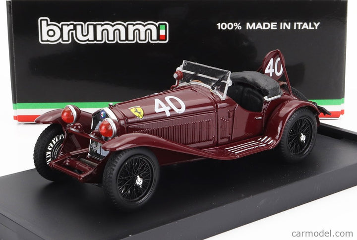ALFA ROMEO 8C 2300 Spider Team Scuderia Ferrari N°40 2. Miesto 24h Spa 1932 P.Taruffi - G.D'ippolito 1:43 Brumm červená