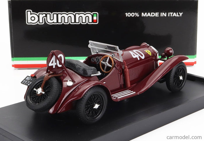 ALFA ROMEO 8C 2300 Spider Team Scuderia Ferrari N°40 2. Miesto 24h Spa 1932 P.Taruffi - G.D'ippolito 1:43 Brumm červená