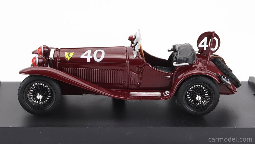 ALFA ROMEO 8C 2300 Spider Team Scuderia Ferrari N°40 2. Miesto 24h Spa 1932 P.Taruffi - G.D'ippolito 1:43 Brumm červená