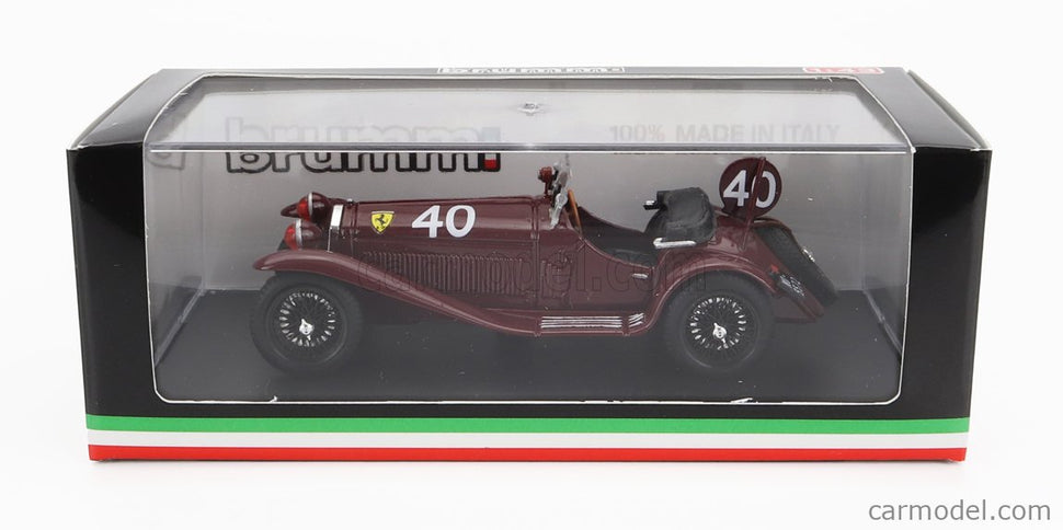 ALFA ROMEO 8C 2300 Spider Team Scuderia Ferrari N°40 2. Miesto 24h Spa 1932 P.Taruffi - G.D'ippolito 1:43 Brumm červená