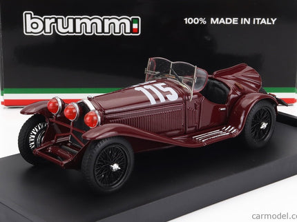 ALFA ROMEO 2300 Spider N°115 Mille Miglia 1932 R.Caracciola - R.Bonini 1:43 Brumm bordó