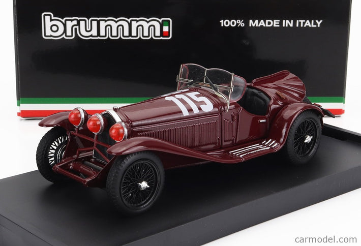 ALFA ROMEO 2300 Spider N°115 Mille Miglia 1932 R.Caracciola - R.Bonini 1:43 Brumm bordó