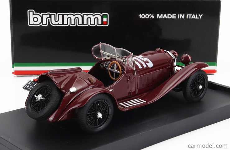 ALFA ROMEO 2300 Spider N°115 Mille Miglia 1932 R.Caracciola - R.Bonini 1:43 Brumm bordó