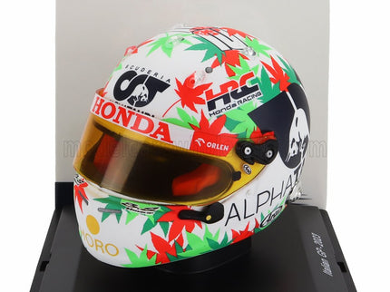 ARAI HELMET | F1  CASCO HELMET ALPHA TAURI AT04 TEAM ALPHA TAURI N 22 MONZA ITALY GP 2023 YUKI TSUNODA | WHITE GREEN RED