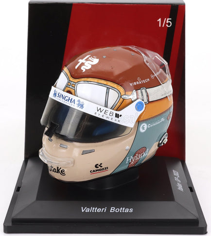 BELL HELMET | F1  CASCO HELMET ALFA ROMEO C43 TEAM STAKE N 77 MONZA ITALY GP 2023 VALTTERI BOTTAS | RED BLACK GOLD