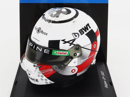 BELL HELMET | F1  CASCO HELMET RENAULT A523 TEAM BWT ALPINE N 31 BELGIUM GP 2023 ESTEBAN OCON | WHITE BLACK RED