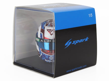 Bell Helmet F1 Helma Renault A523 Team Bwt Alpine N°10 British GP 2023 Pierre Gasly 1:5 Spark Model biela modrá červená