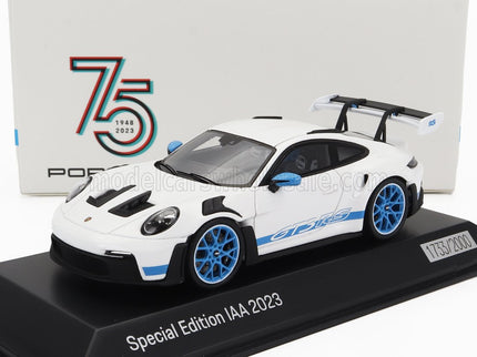 PORSCHE | 911 992 GT3 RS IAA MONACO 2023 | WHITE BLUE