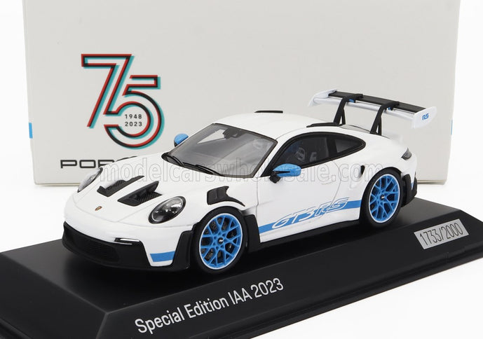 PORSCHE | 911 992 GT3 RS IAA MONACO 2023 | WHITE BLUE