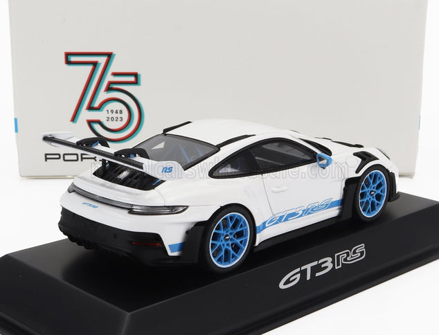 PORSCHE | 911 992 GT3 RS IAA MONACO 2023 | WHITE BLUE