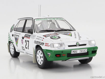 Skoda Felicia N°27 Rally Rac Lombard 1995 P.Sibera - P.Gross 1:18 IXO Models biela zelená