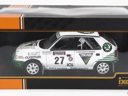 Skoda Felicia N°27 Rally Rac Lombard 1995 P.Sibera - P.Gross 1:18 IXO Models biela zelená