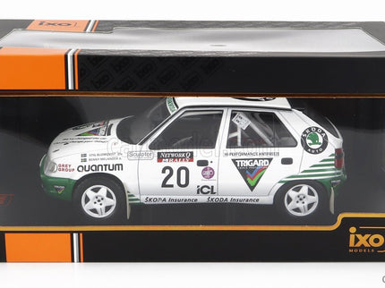Skoda Felicia N°20 Rally Rac Lombard 1995 S.Blomqvist - B.Melander 1:18 IXO Models biela zelená