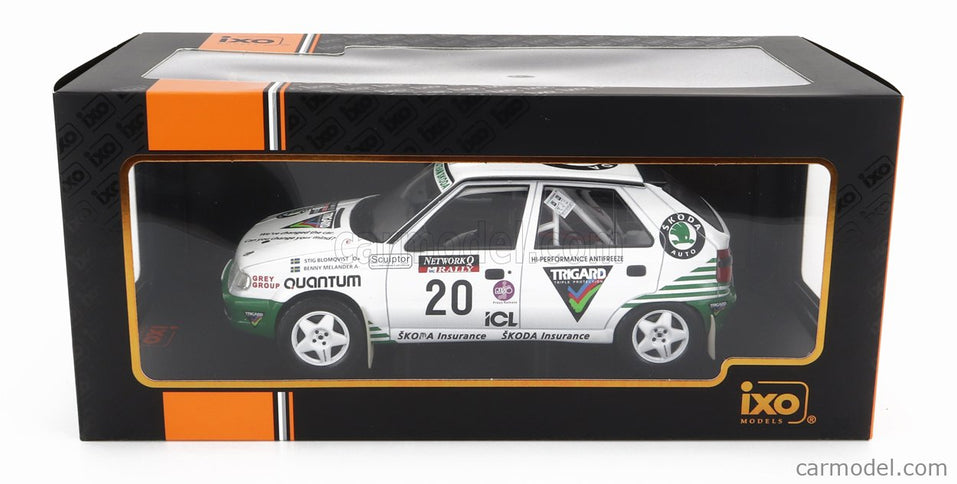 Skoda Felicia N°20 Rally Rac Lombard 1995 S.Blomqvist - B.Melander 1:18 IXO Models biela zelená