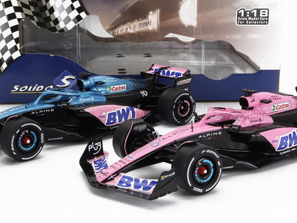 ALPINE | SET 2X F1  A523 TEAM BWT ALPINE PRESS LAUNCH LIVERY N 10 PIERRE GASLY - N 31 ESTEBAN OCON 2023 | BLUE BLACK PINK