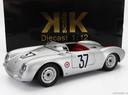 Porsche 550 RS Spider 1.5L Team Porsche KG N°37 24h Le Mans 1955 H.Polensky - R.Von Frankenberg 1:12 KK Scale strieborná