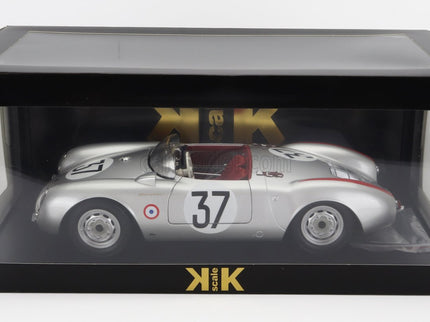 Porsche 550 RS Spider 1.5L Team Porsche KG N°37 24h Le Mans 1955 H.Polensky - R.Von Frankenberg 1:12 KK Scale strieborná