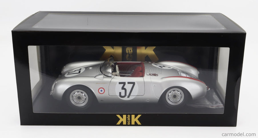 Porsche 550 RS Spider 1.5L Team Porsche KG N°37 24h Le Mans 1955 H.Polensky - R.Von Frankenberg 1:12 KK Scale strieborná