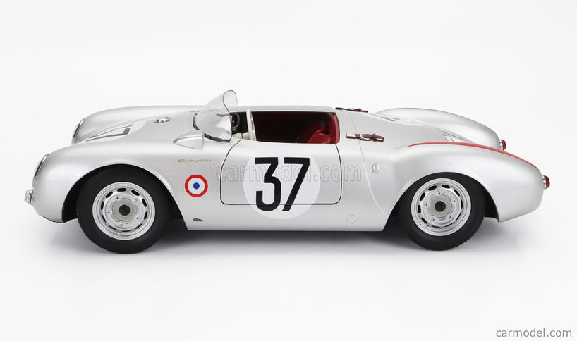Porsche 550 RS Spider 1.5L Team Porsche KG N°37 24h Le Mans 1955 H.Polensky - R.Von Frankenberg 1:12 KK Scale strieborná