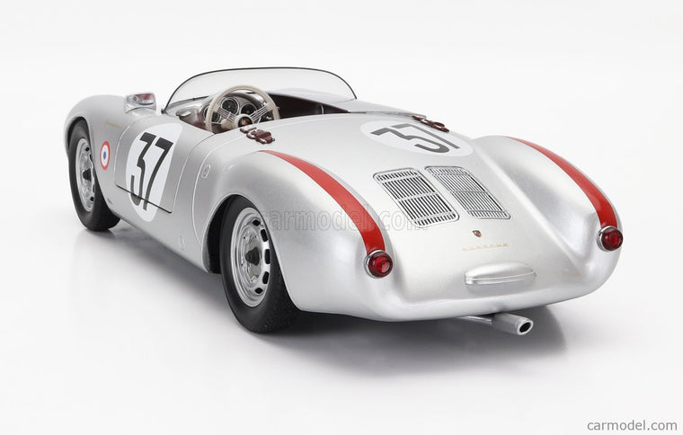 Porsche 550 RS Spider 1.5L Team Porsche KG N°37 24h Le Mans 1955 H.Polensky - R.Von Frankenberg 1:12 KK Scale strieborná