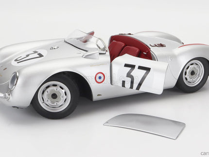 Porsche 550 RS Spider 1.5L Team Porsche KG N°37 24h Le Mans 1955 H.Polensky - R.Von Frankenberg 1:12 KK Scale strieborná