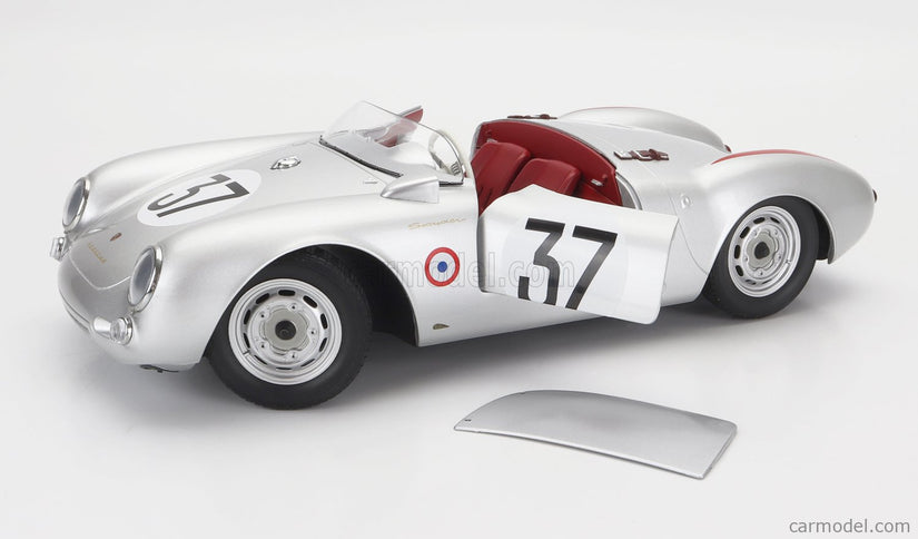 Porsche 550 RS Spider 1.5L Team Porsche KG N°37 24h Le Mans 1955 H.Polensky - R.Von Frankenberg 1:12 KK Scale strieborná