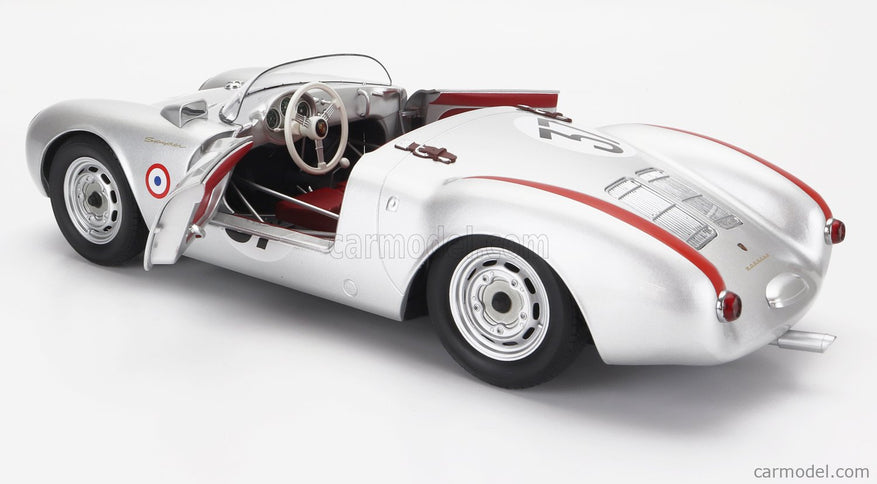 Porsche 550 RS Spider 1.5L Team Porsche KG N°37 24h Le Mans 1955 H.Polensky - R.Von Frankenberg 1:12 KK Scale strieborná
