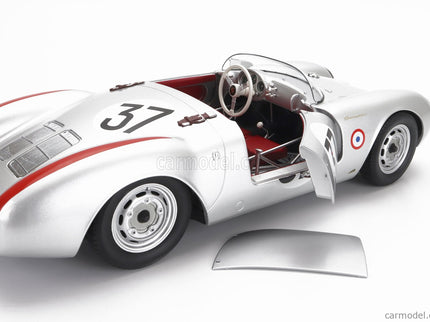 Porsche 550 RS Spider 1.5L Team Porsche KG N°37 24h Le Mans 1955 H.Polensky - R.Von Frankenberg 1:12 KK Scale strieborná
