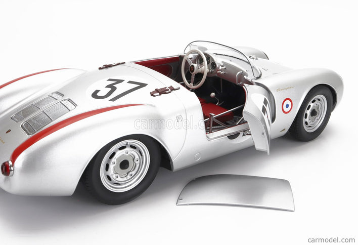 Porsche 550 RS Spider 1.5L Team Porsche KG N°37 24h Le Mans 1955 H.Polensky - R.Von Frankenberg 1:12 KK Scale strieborná