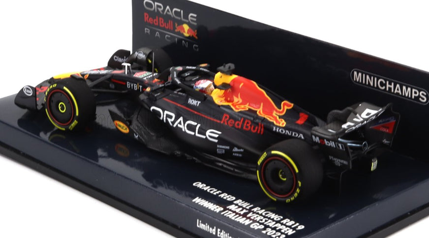 RED BULL | F1  RB19 TEAM ORACLE RED BULL RACING N 1 WORLD CHAMPION WINNER MONZA ITALY GP 2023 MAX VERSTAPPEN | MATT BLUE